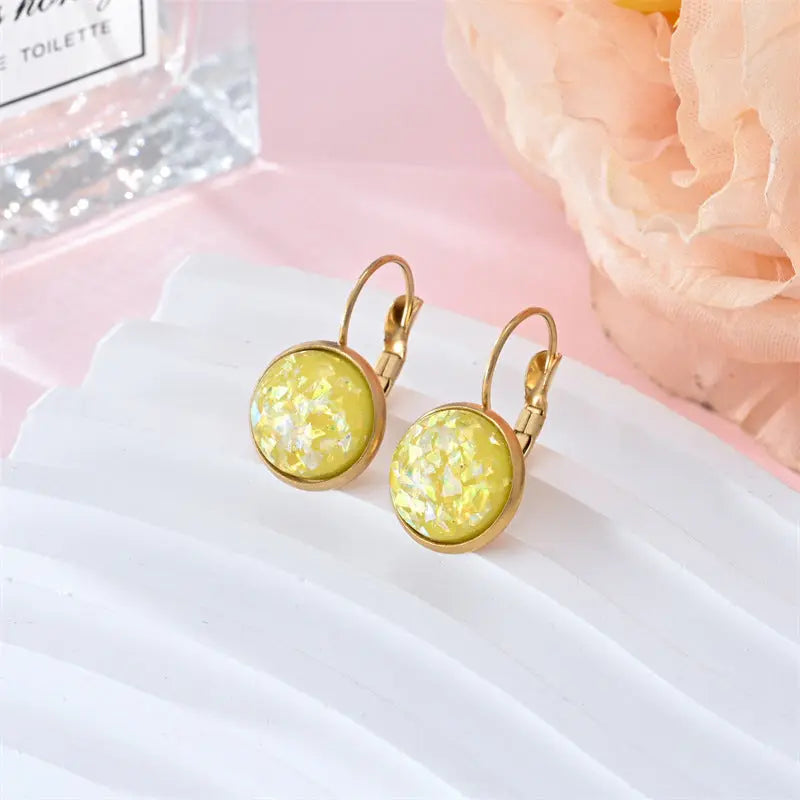 New Sequin Rhinestone Earrings Fashion Stainless Steel Jewelry For Women Cjdropshipping
