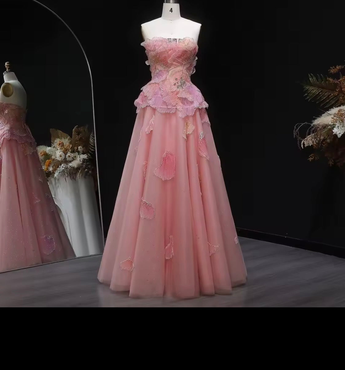 Custom made Enchanting Petal Evening Gown,Fairy Core Prom Dress(6-8 wks delivery)