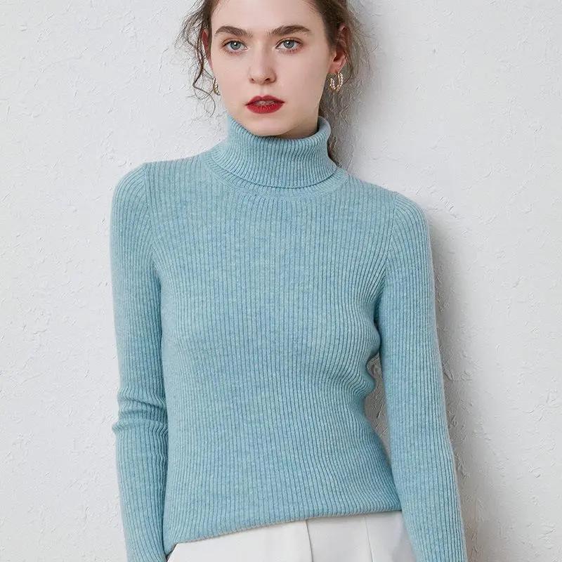 Turtleneck Sweater Women Slim Padded Inner Style Cjdropshipping