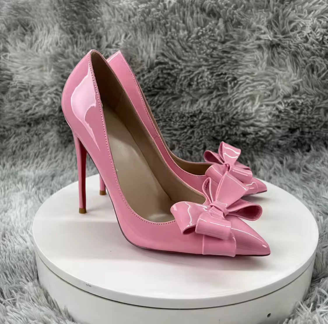 Pink Bow Stiletto Heels