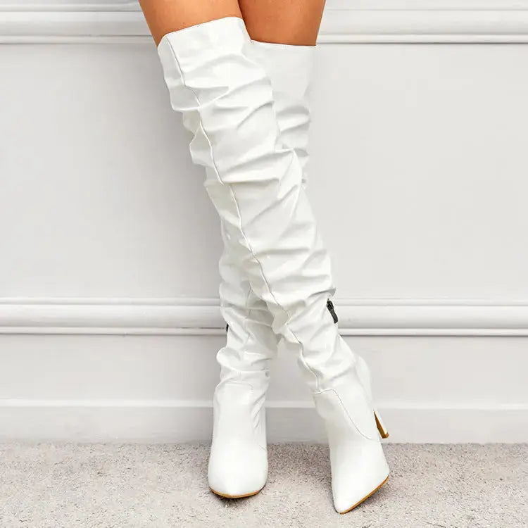 White leather dress outfit(white)