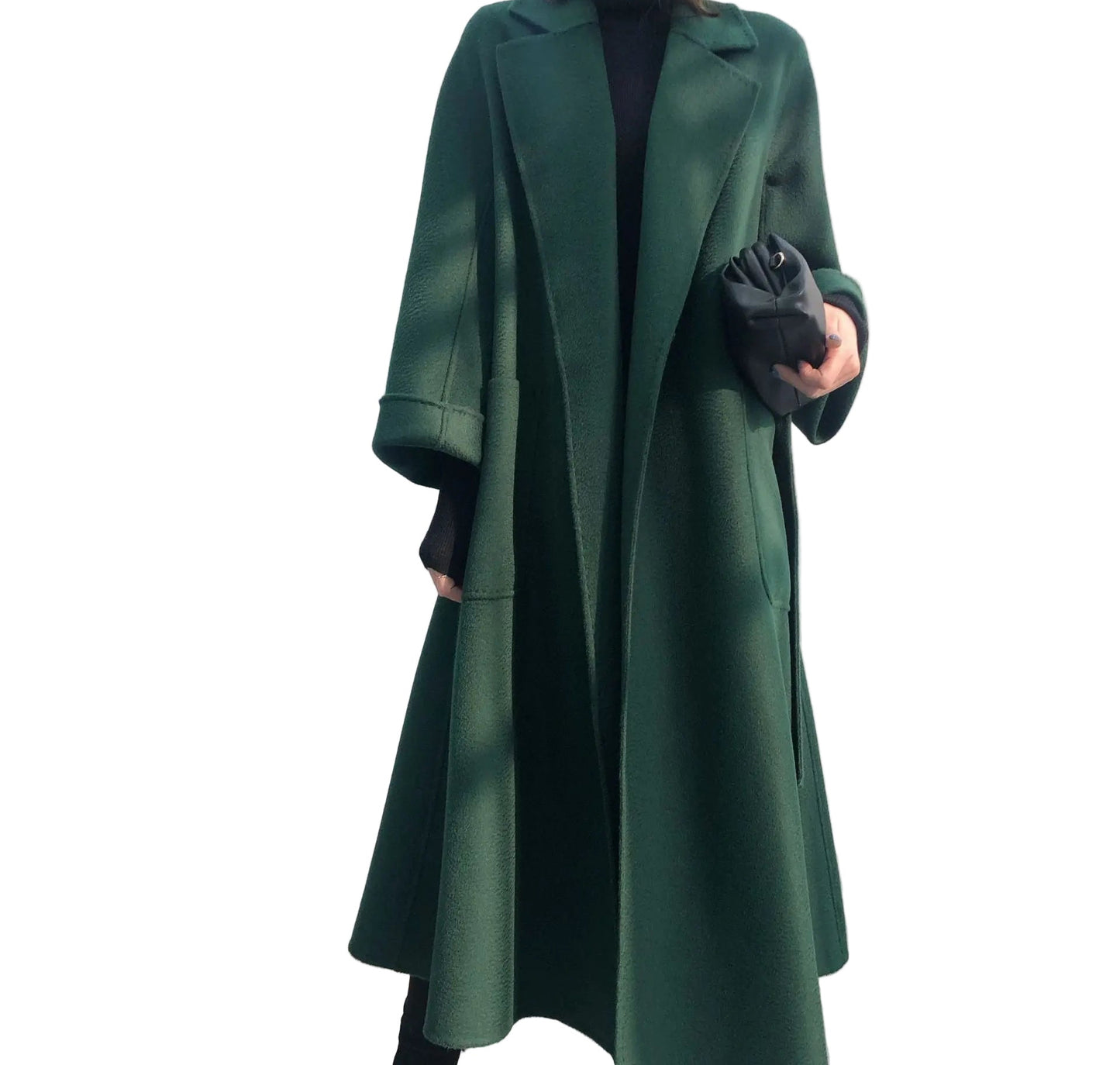 Women's Mid-length Autumn And Winter Loose Reversible Cashmere Coat JNi3 shop