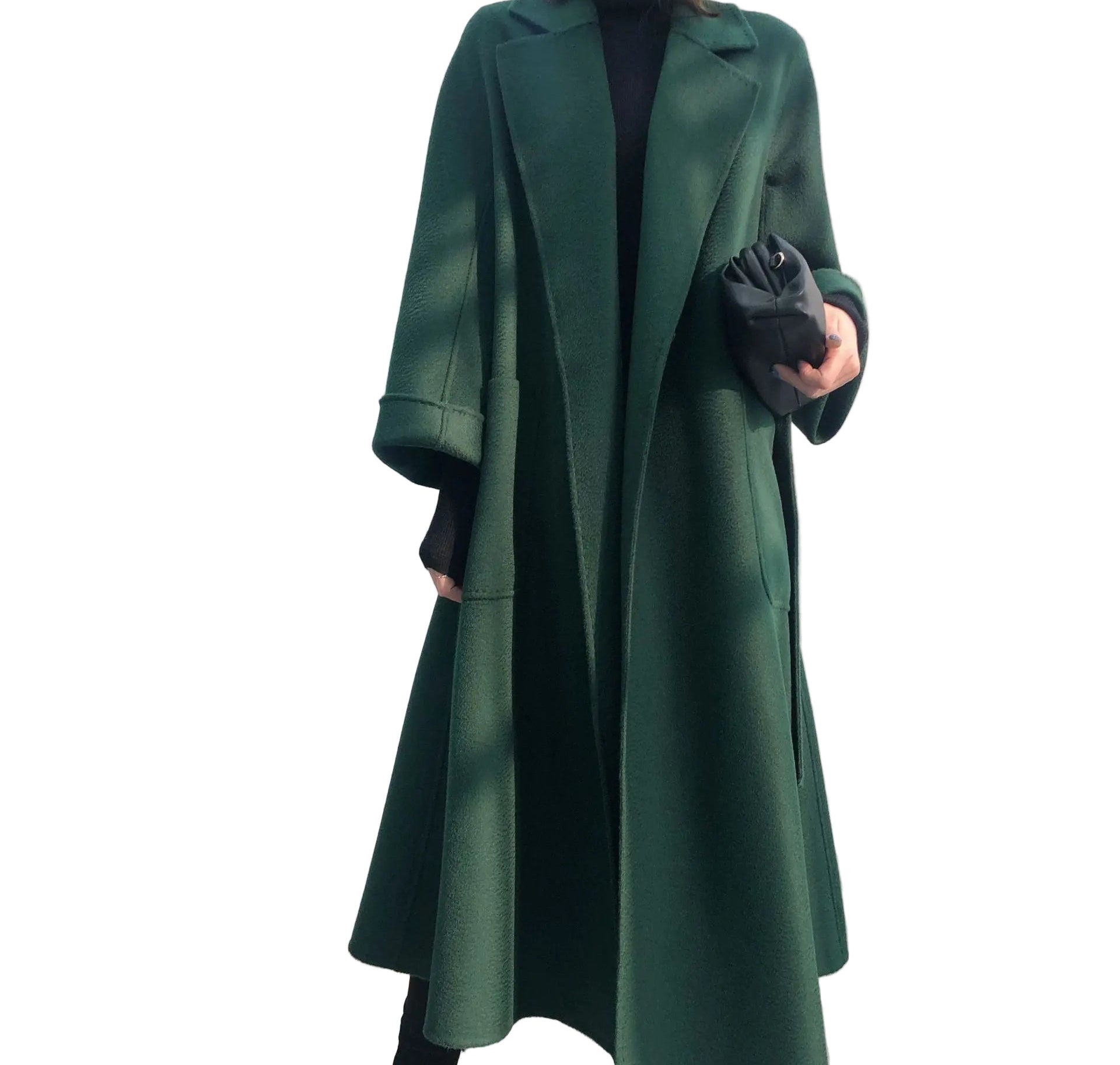 Women's Mid-length Autumn And Winter Loose Reversible Cashmere Coat JNi3 shop