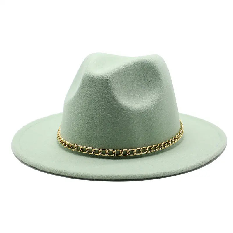 Broad-brimmed Hat Fashion Flat Brim Top Hat Men Women Cjdropshipping