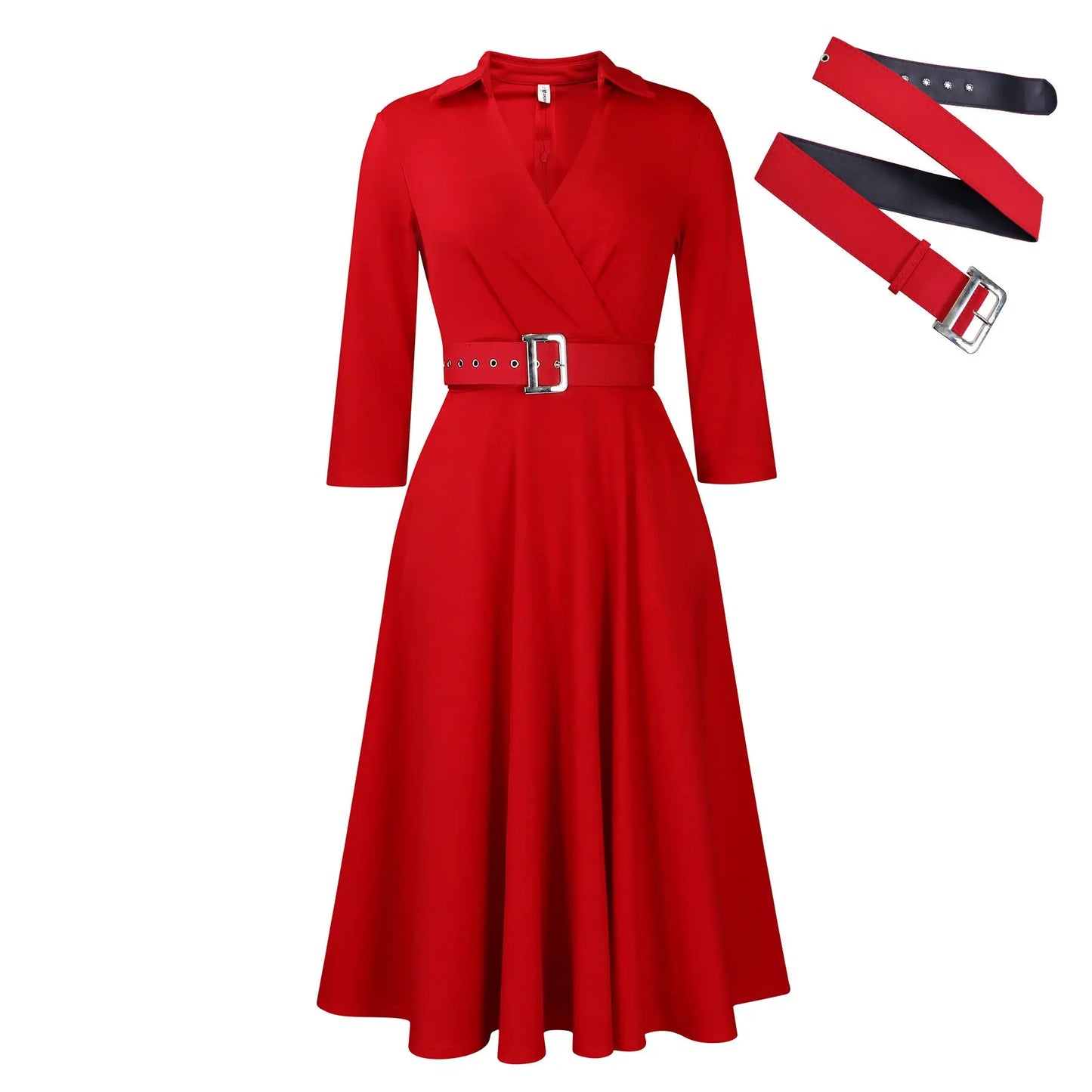 Plus Size Women's Lapel Fashion Dress Cjdropshipping