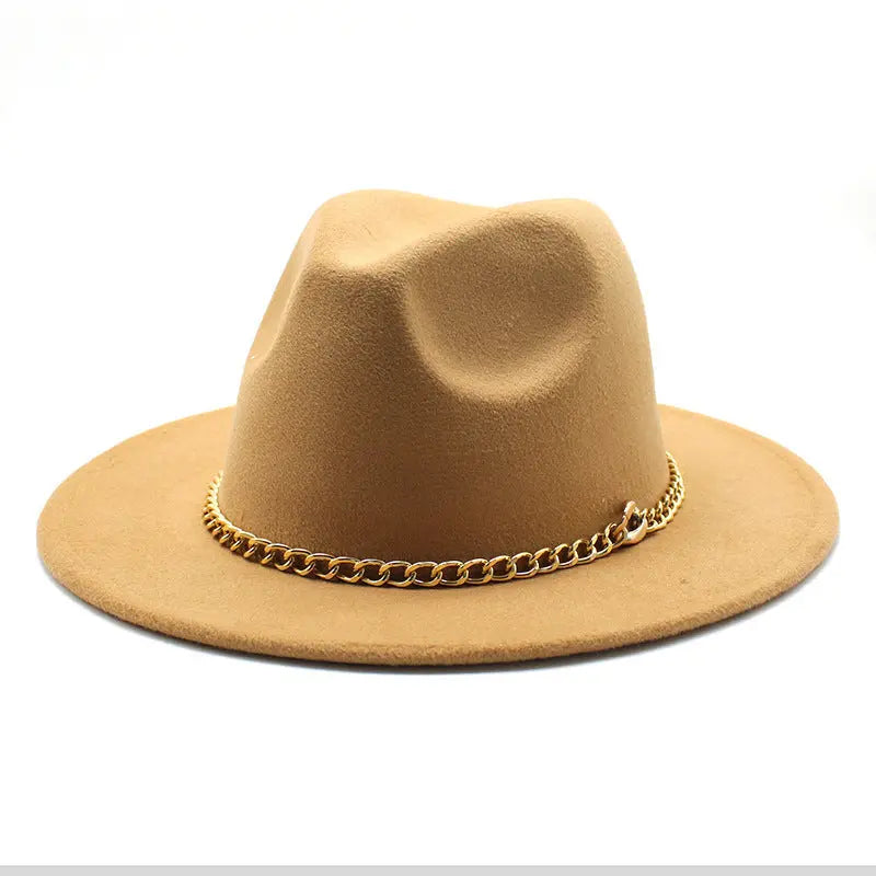 Broad-brimmed Hat Fashion Flat Brim Top Hat Men Women Cjdropshipping