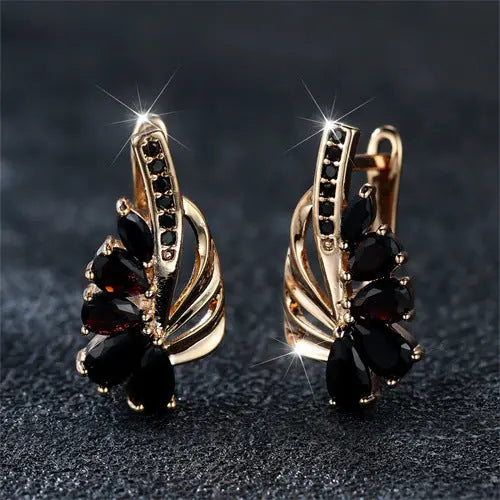 Water Drop Half Flower Design Ear Clip Simple JNi3 shop