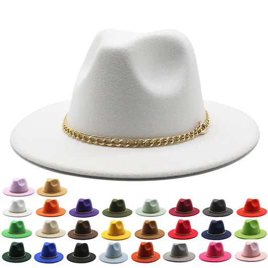Broad-brimmed Hat Fashion Flat Brim Top Hat Men Women Cjdropshipping