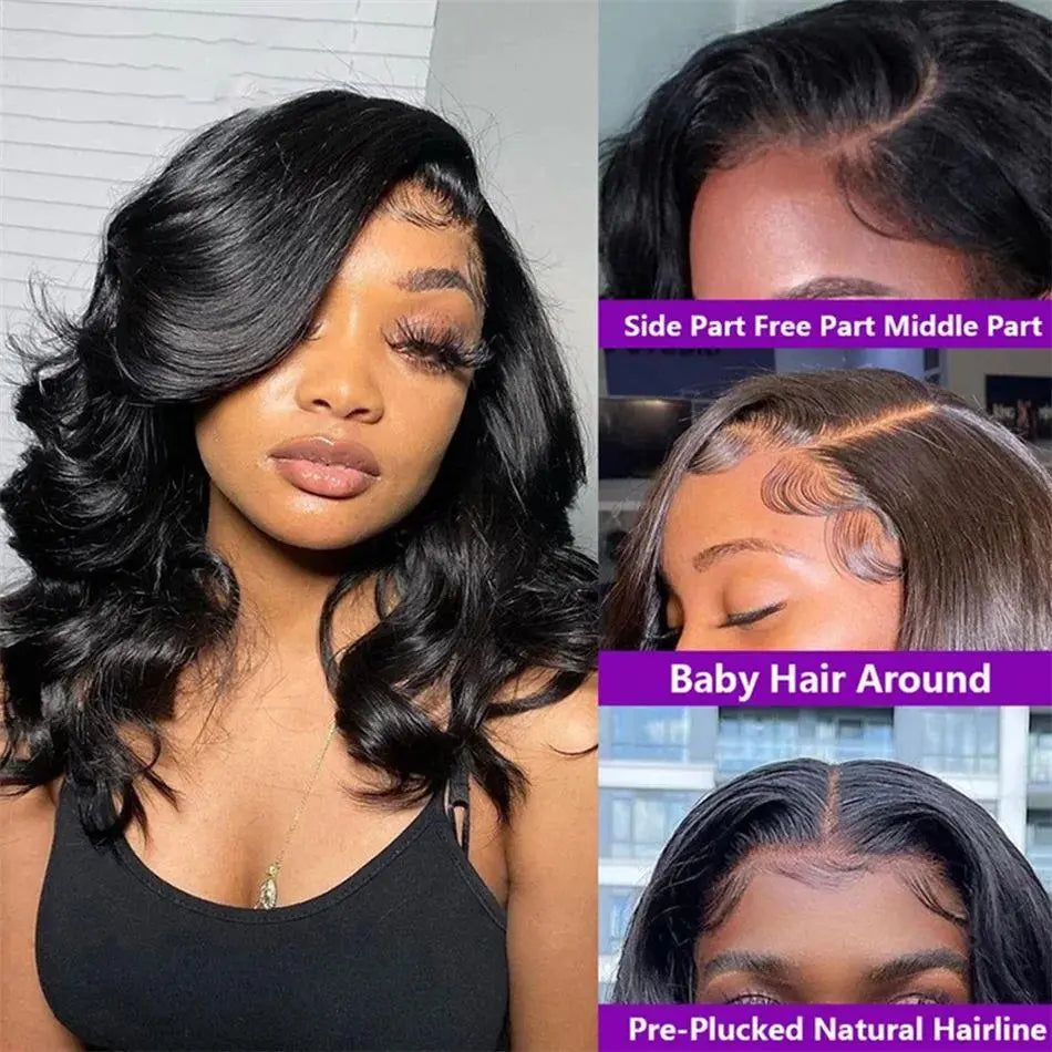 Women's Solid Color Transparent Lace Forehead Wig - JNi3 shop