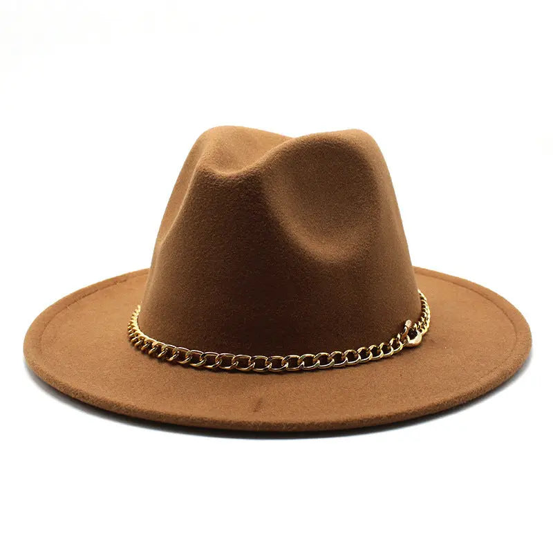 Broad-brimmed Hat Fashion Flat Brim Top Hat Men Women Cjdropshipping