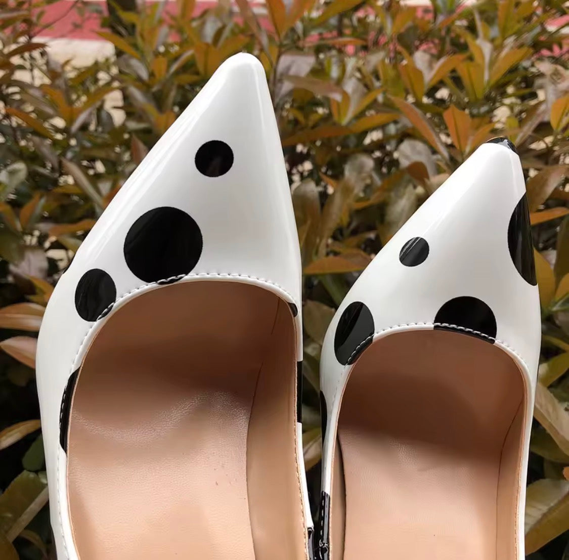 Polka Dot Stiletto Pumps