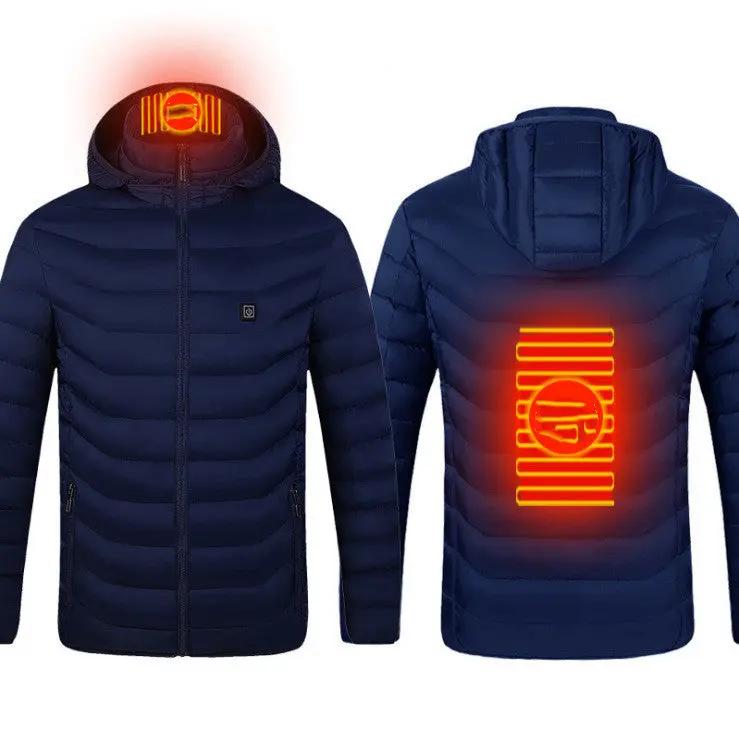 New Heated Jacket Coat USB Electric Jacket Cotton Coat Heater Thermal Clothing Heating Vest Men's Clothes Winter Cjdropshipping