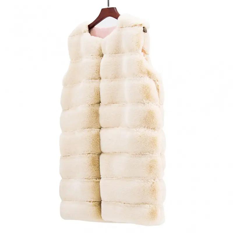 Fur Long Vest Cotton-padded Coat null