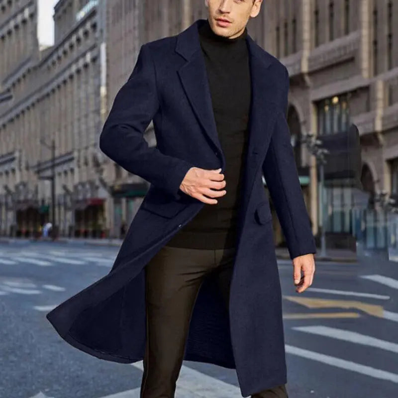 Men's long trench coat woolen coat JNi3 shop