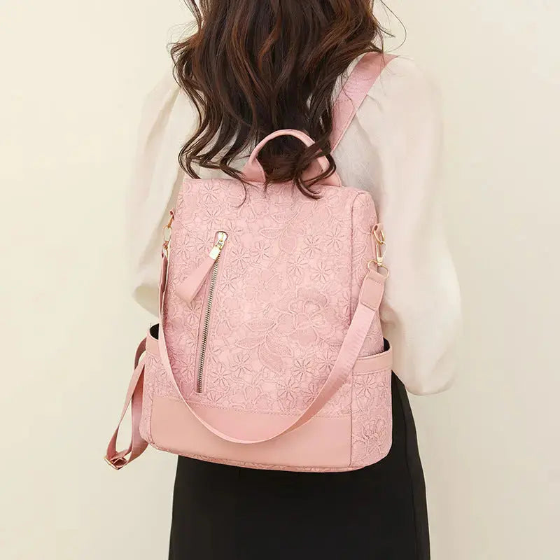 Women's Casual Backpack With Soft Texture Dropshipman