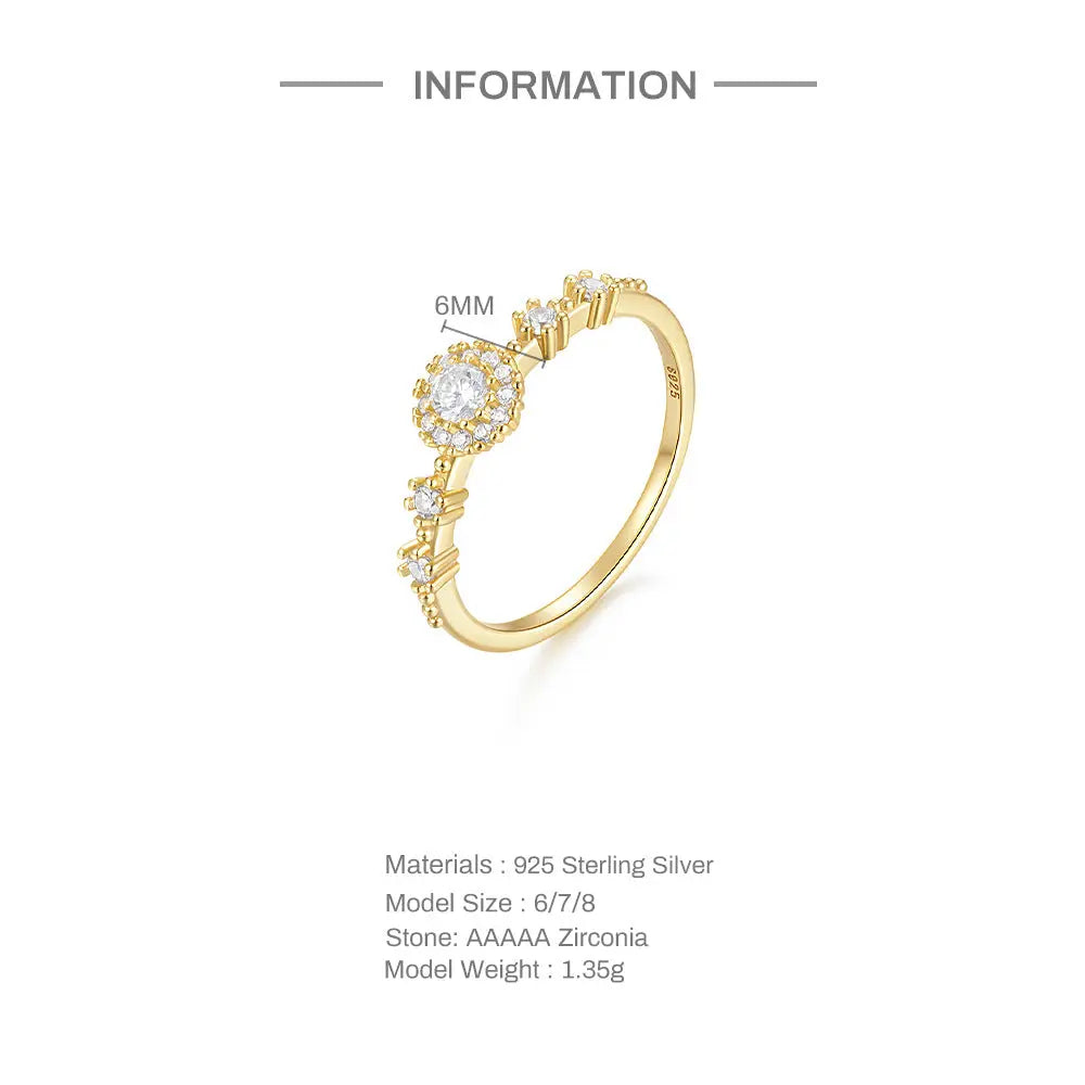 European And American Entry Lux Flower Rhinestone-embedded Closed 925 Silver High-grade Romantic Proposal Ring - JNi3 shop