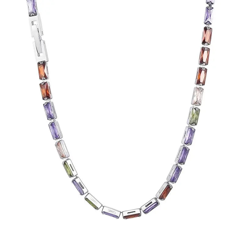 Women's Retro Color Zircon Necklace Cjdropshipping