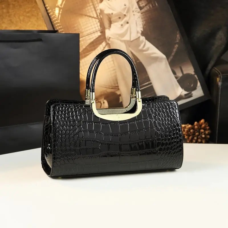 Cowhide Women's Patent Leather Handbag Crossbody Bag Cjdropshipping