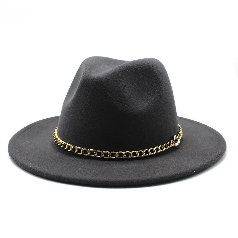Broad-brimmed Hat Fashion Flat Brim Top Hat Men Women Cjdropshipping