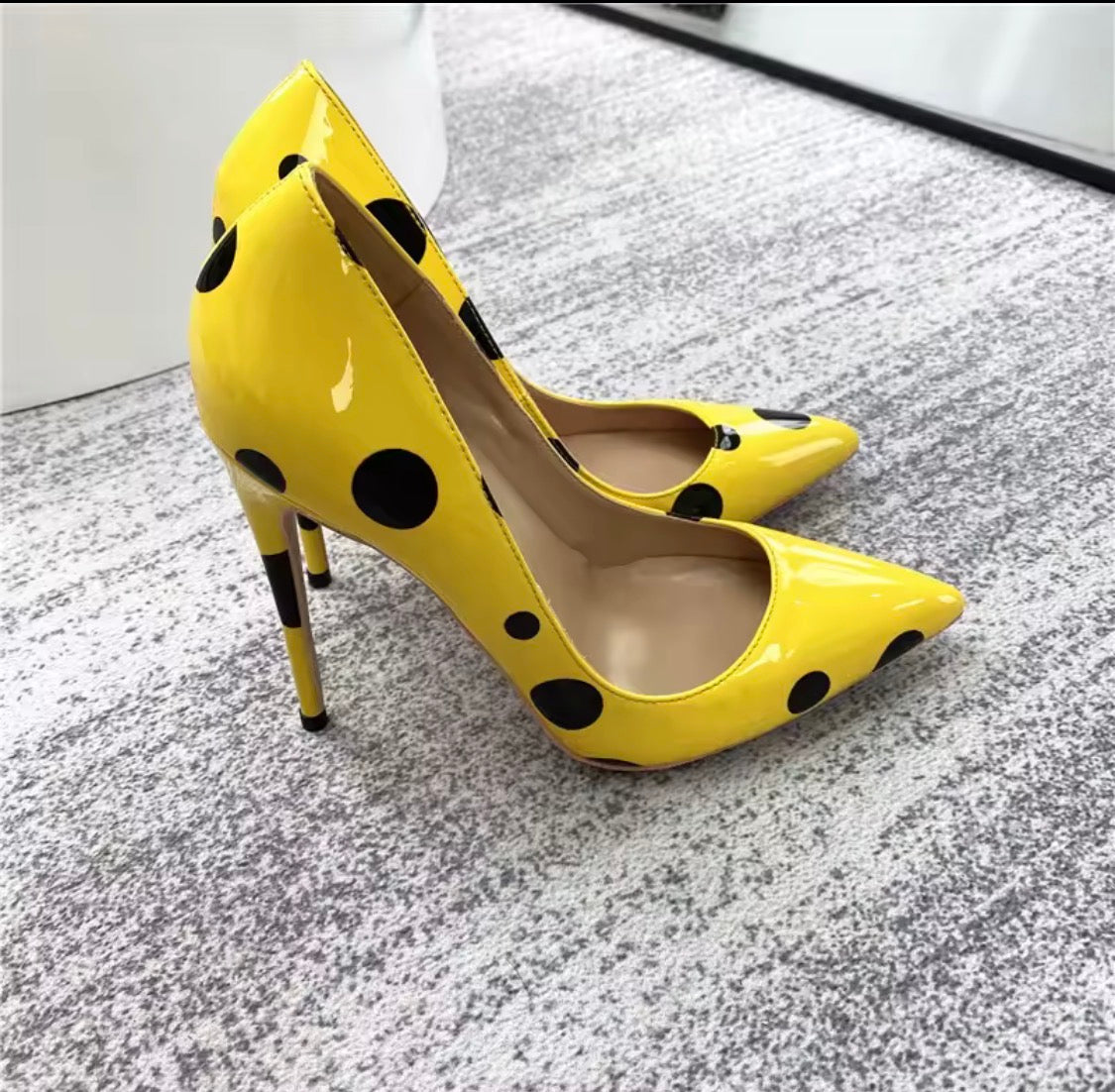 Polka Dot Stiletto Pumps