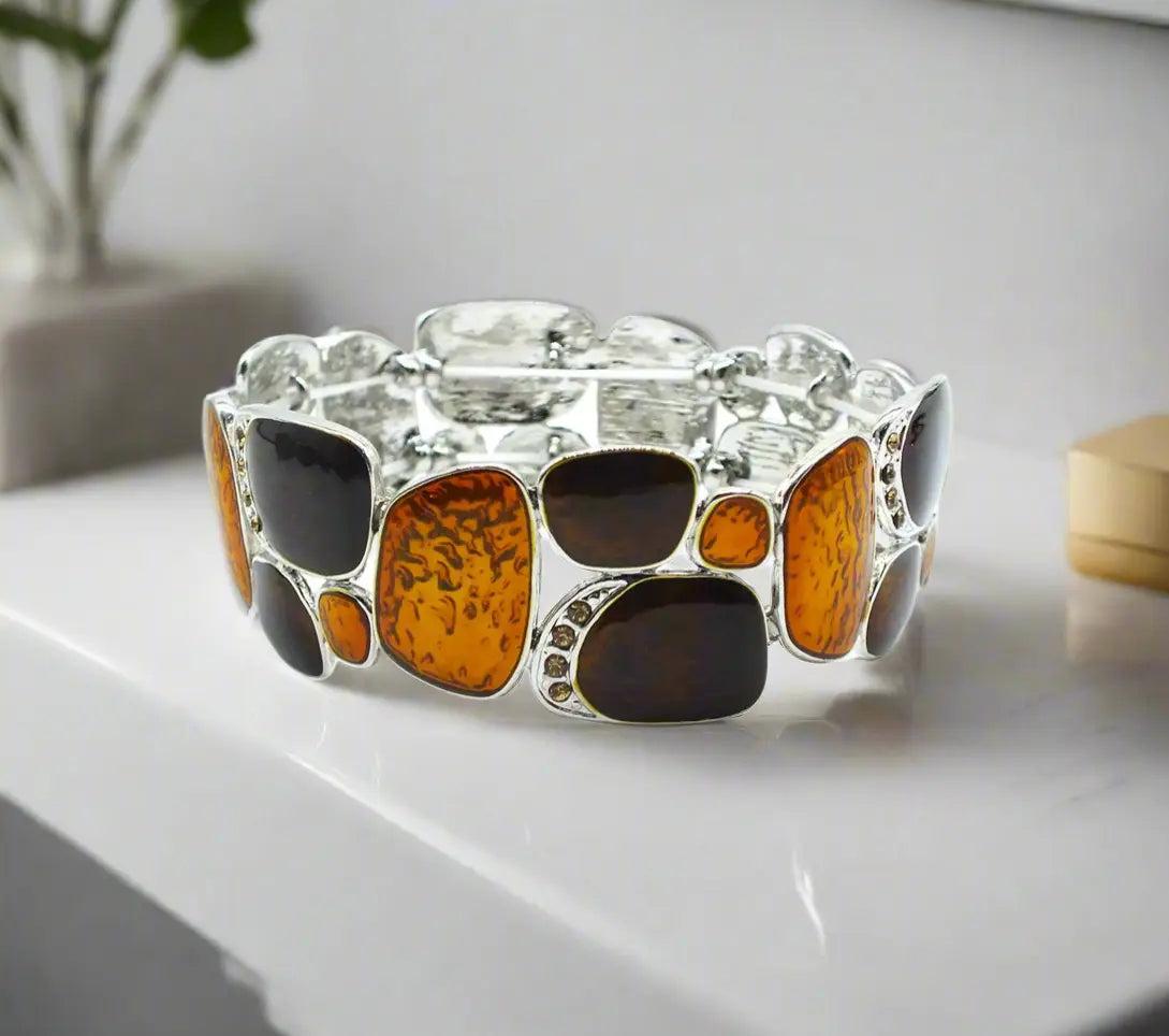 Geometric Enamel Stretch Bracelet For Women JNi3 shop