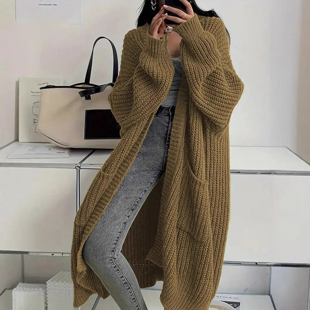 Idle Style Loose Thick Knitted Coat For Women JNi3 shop