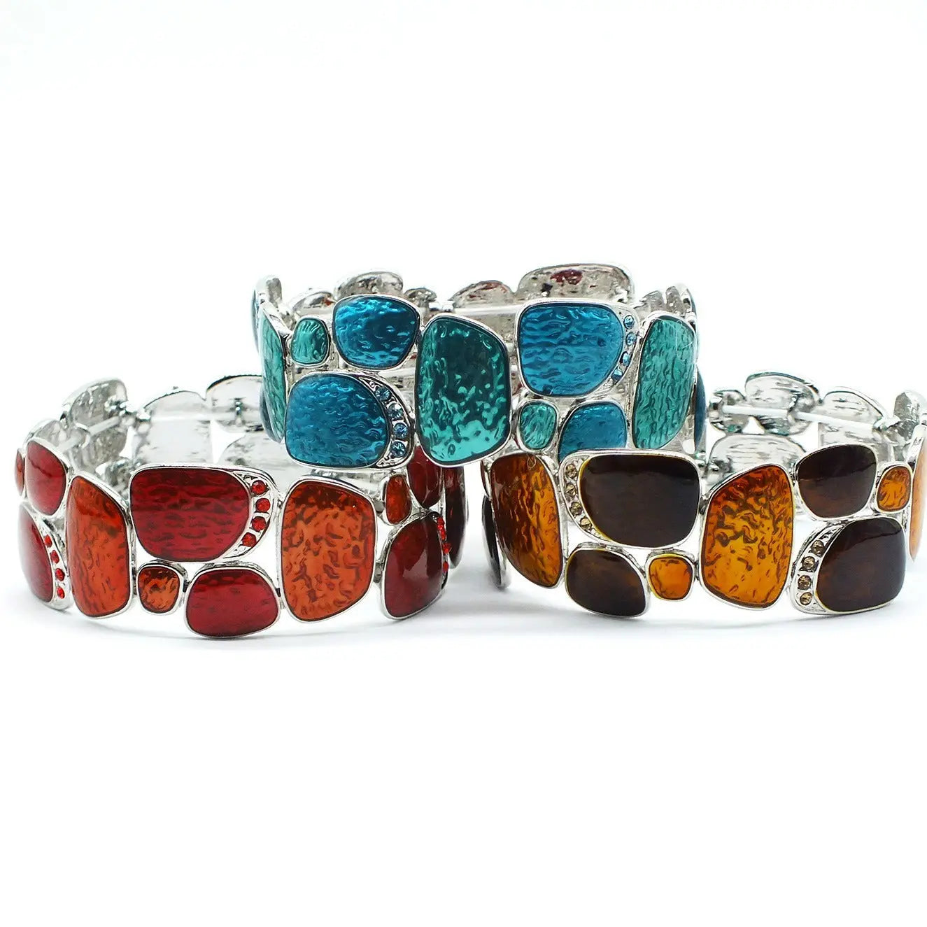 Geometric Enamel Stretch Bracelet For Women JNi3 shop