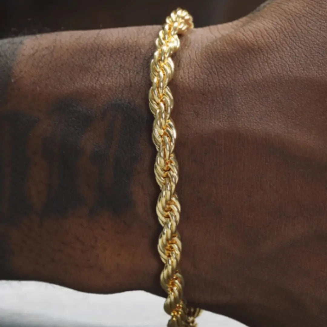 18K Gold Twist Bracelet For Men And Women - JNi3 shop
