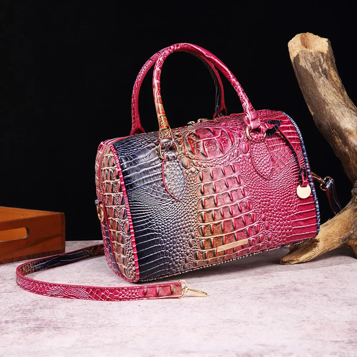 trendy Crocodile pattern Fashion Crossbody Travel Retro Women's Bag Cjdropshipping