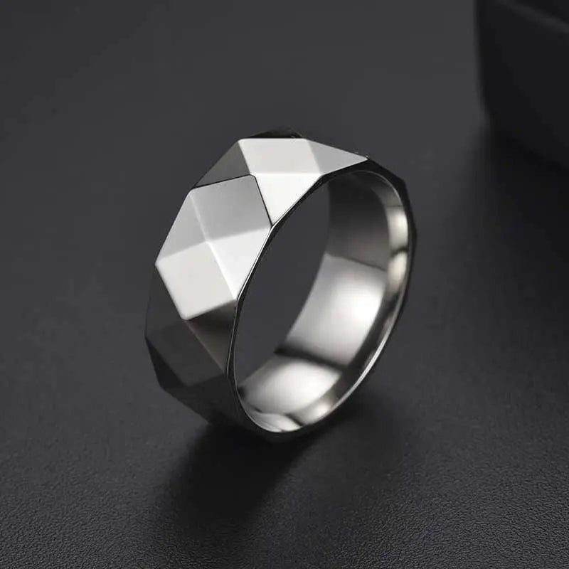 Titanium Steel Diamond Face Ring JNi3 shop