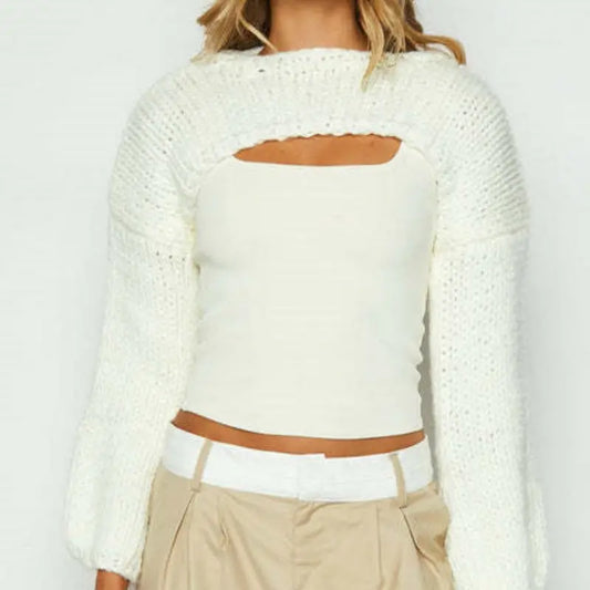 Temperament Long Sleeve Short Casual Sweater