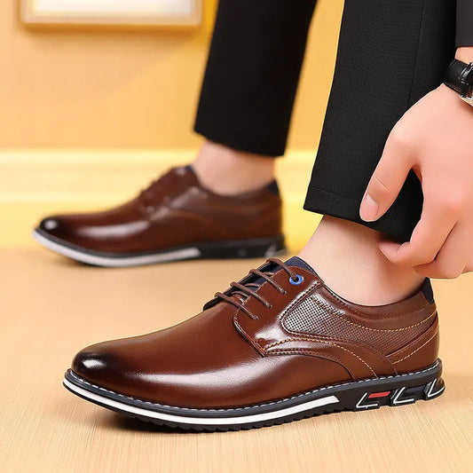 Men's Work Fashion Leather Shoes Dropshipman