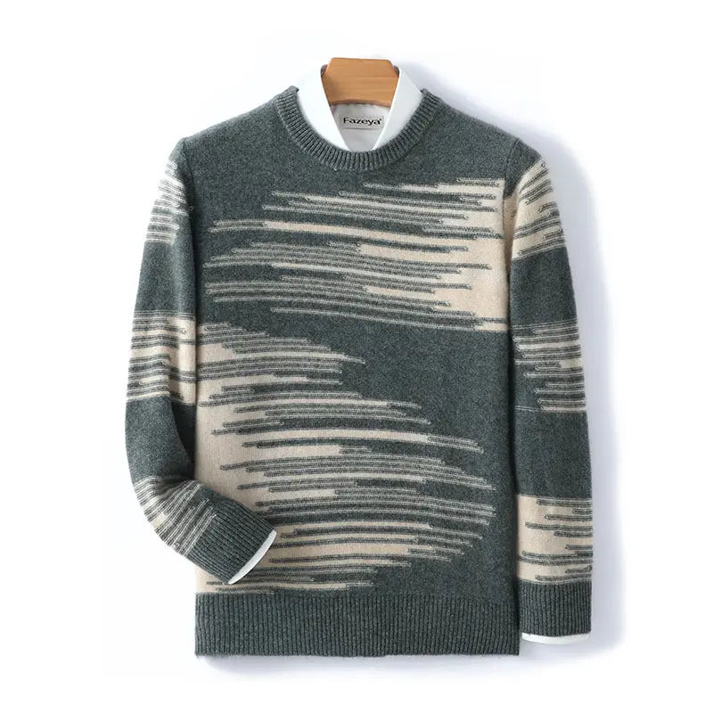 Cashmere Sweater Men's Pure Wool Loose Round Neck Sweater Cjdropshipping