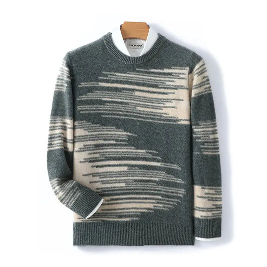 Cashmere Sweater Men's Pure Wool Loose Round Neck Sweater Cjdropshipping