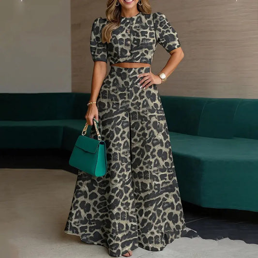 Printed Top Printed Trousers Suit Cjdropshipping