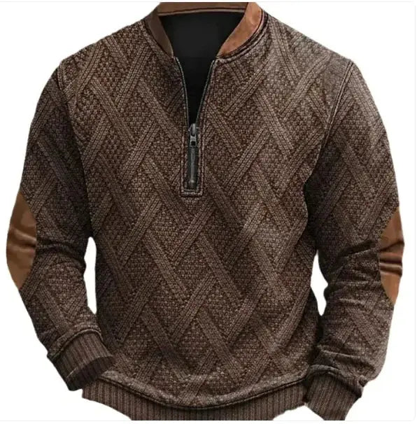 Men's Digital Print Half-Zip Sweater JNi3 shop