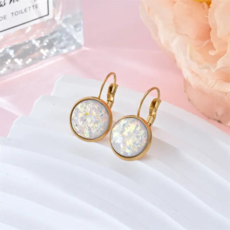 New Sequin Rhinestone Earrings Fashion Stainless Steel Jewelry For Women Cjdropshipping