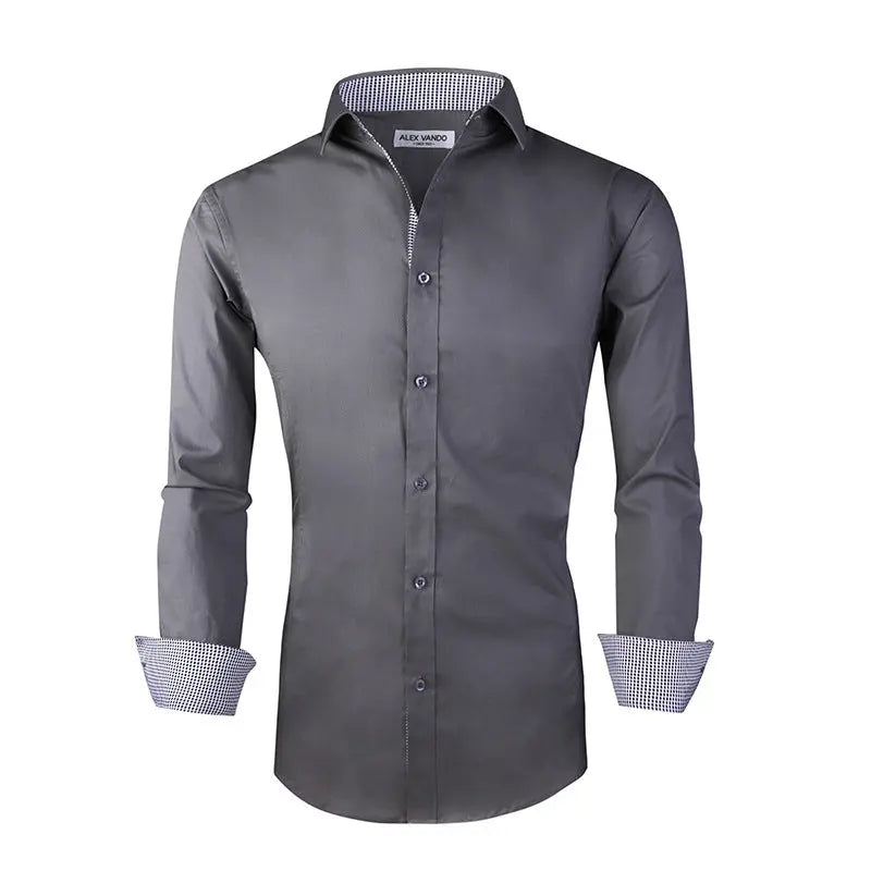 Men's Cotton Stretch Shirt Spring And Autumn Styles Cjdropshipping