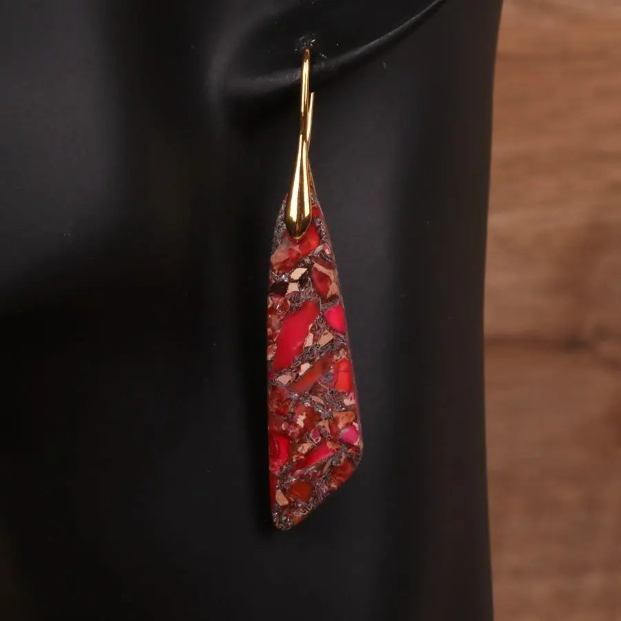 Bohemian Emperor Stone Geometric Pendant Earrings Cjdropshipping