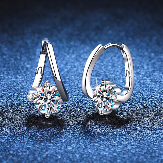 S925 Silver Moissanite Affordable Luxury Earrings - JNi3 shop