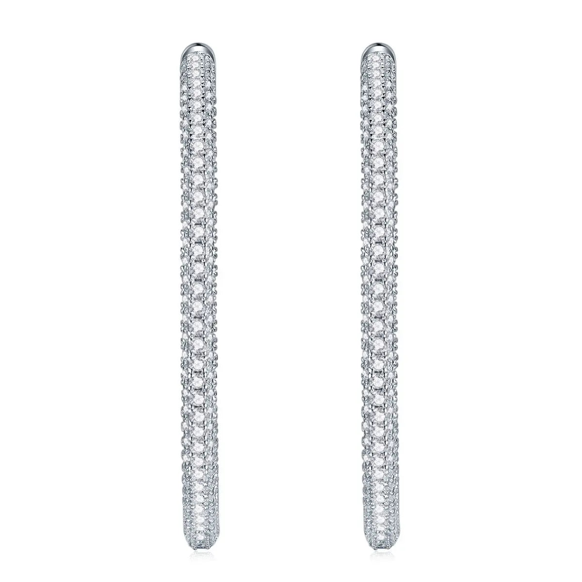 S925 Silver Fading Mosang Stone Earrings JNi3 shop