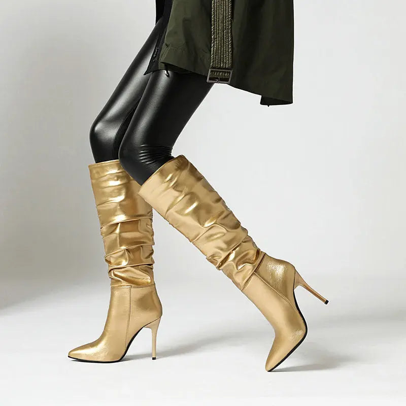 Pile of boots women's high shoes JNi3 shop