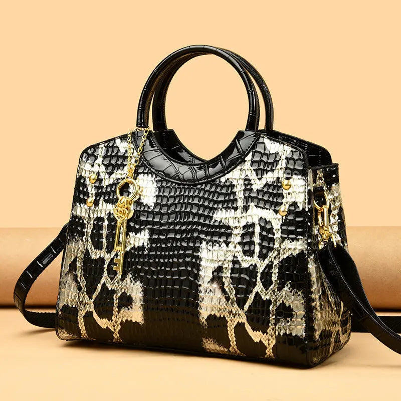 Retro Fashion Snakeskin Pattern Portable Big Bag Cjdropshipping