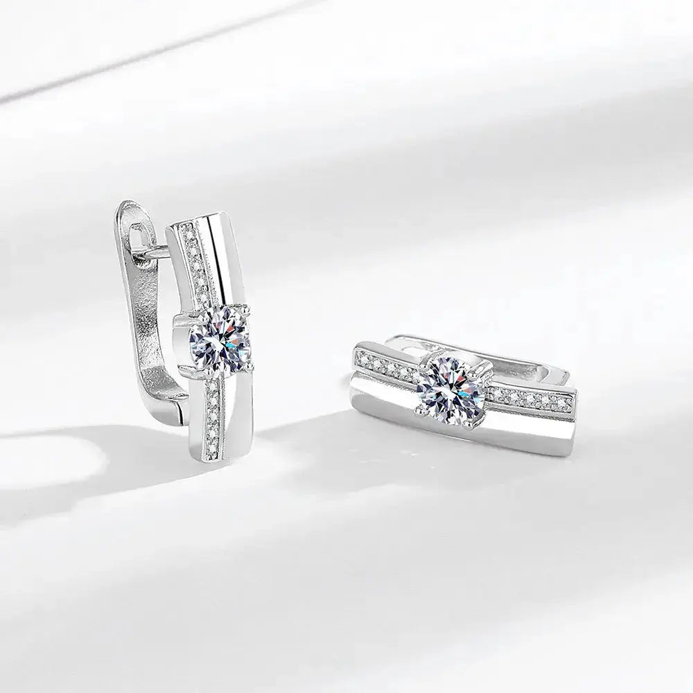 Zircon Geometric Exaggerated Big Hoop Earrings Dropshipman