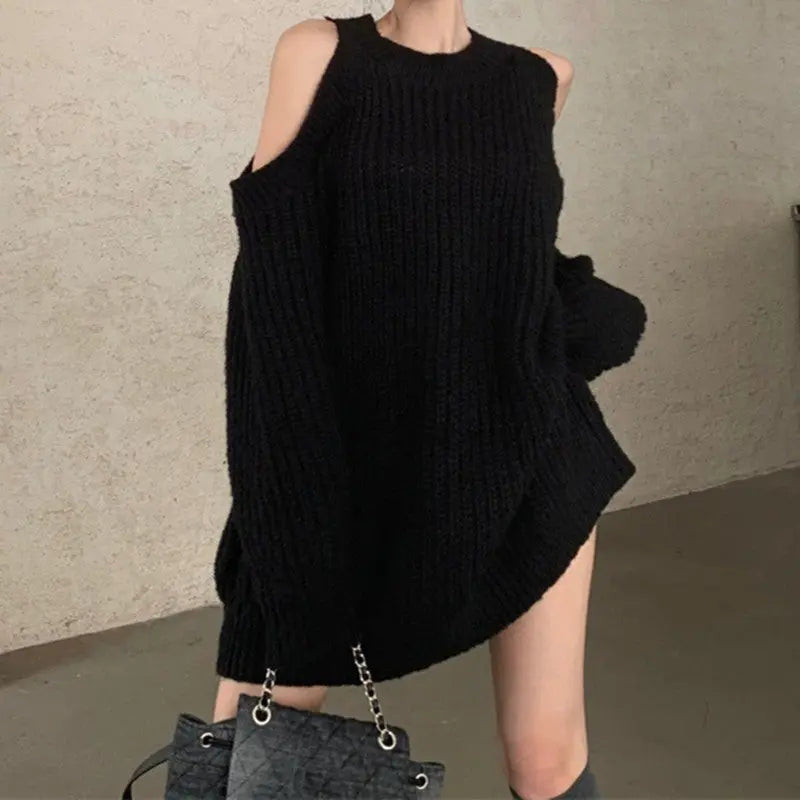 High-end Mock Neck Sweater Dress Women's Season Loose JNi3 shop