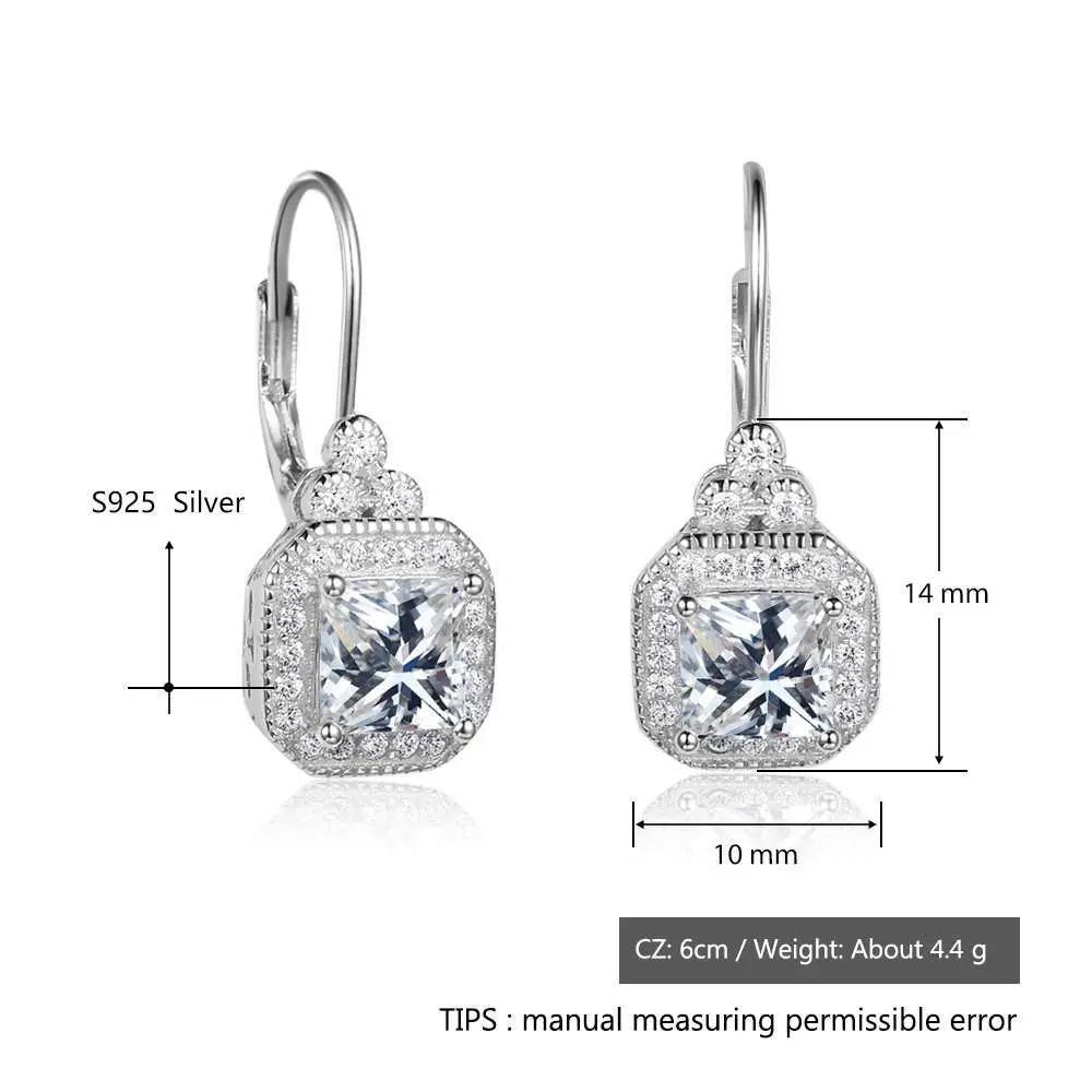 s925 sterling silver rhinestone earrings Cjdropshipping