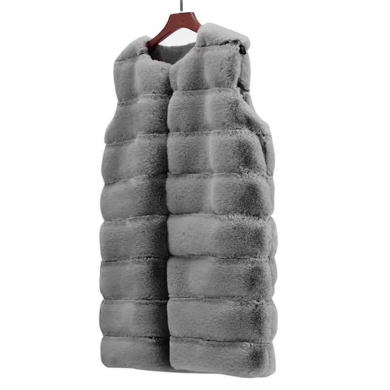 Fur Long Vest Cotton-padded Coat null