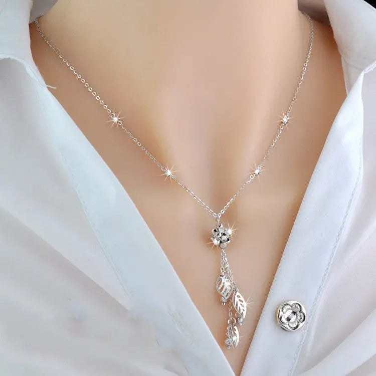 925 Sterling Silver 18K Color Gold Necklace Cjdropshipping