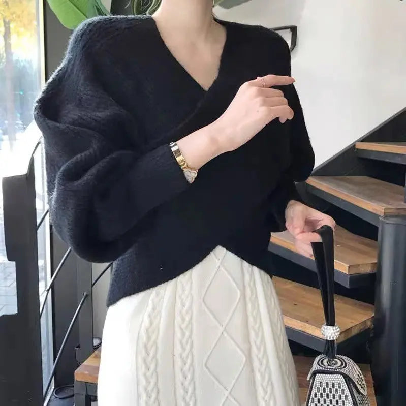 Batwing Sleeve Loose Sweater Sweater For Women JNi3 shop