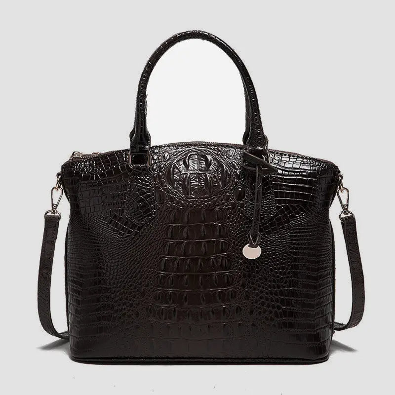 Women's Retro Crocodile Pattern Portable Messenger Bag Cjdropshipping